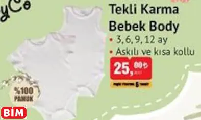 BABYCO TEKLİ KARMA BEBEK BODY BABYCO TEKLİ KARMA BEBEK BODY